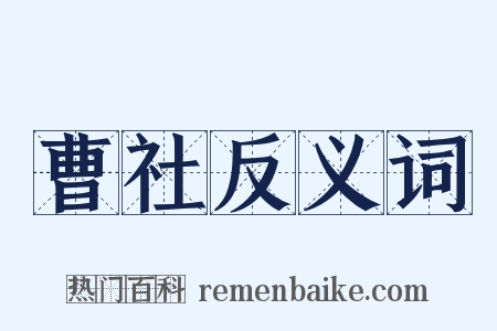 曹社反义词是什么意思的图片